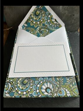 Vera Bradley Peacock Paisley Correspondence Cards Pack-8 count